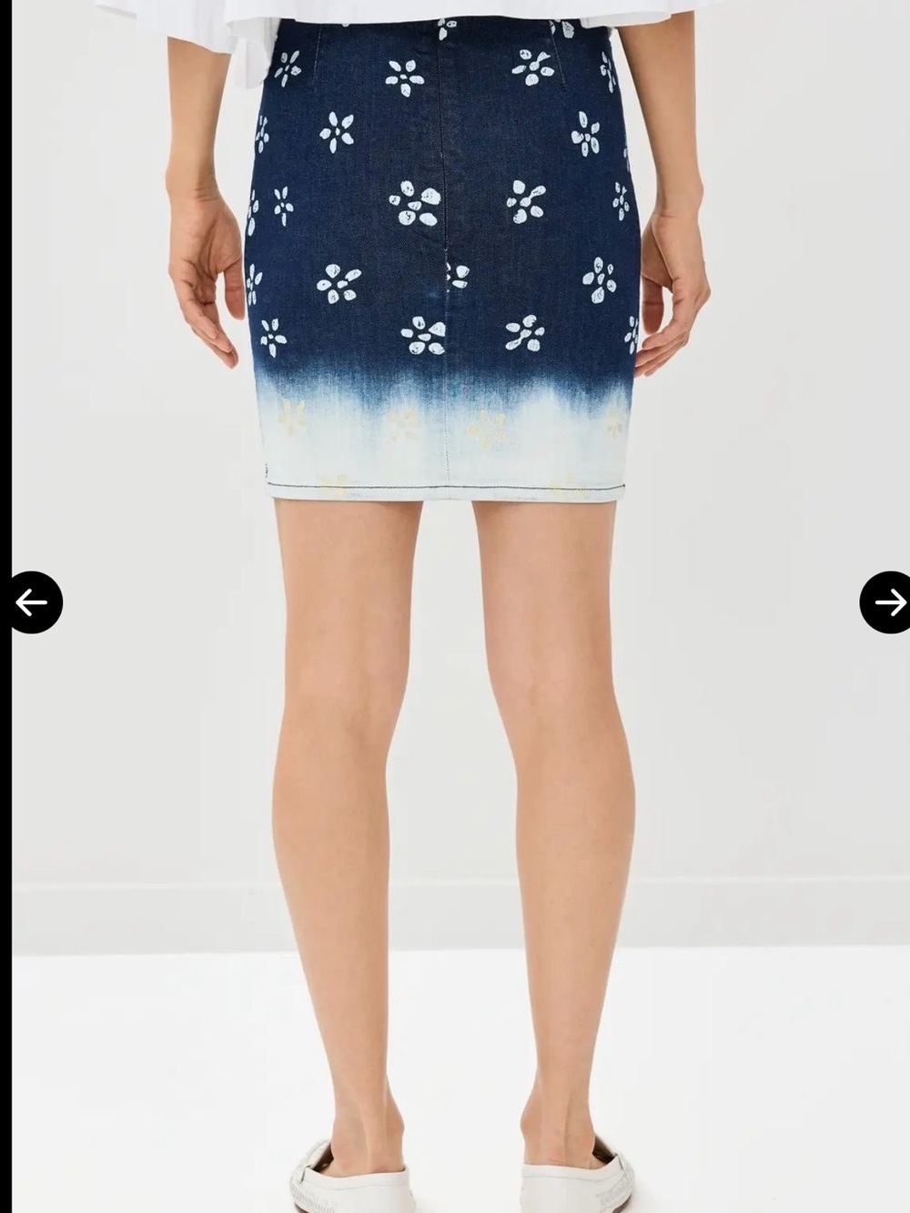 MARNI Bleached Flower Printer Stretch Denim Skirt - Picture 8 of 8
